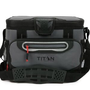 Titan Cooler by Arctic Zone 12 Cans Without Zipper Rigid Lining Gray New